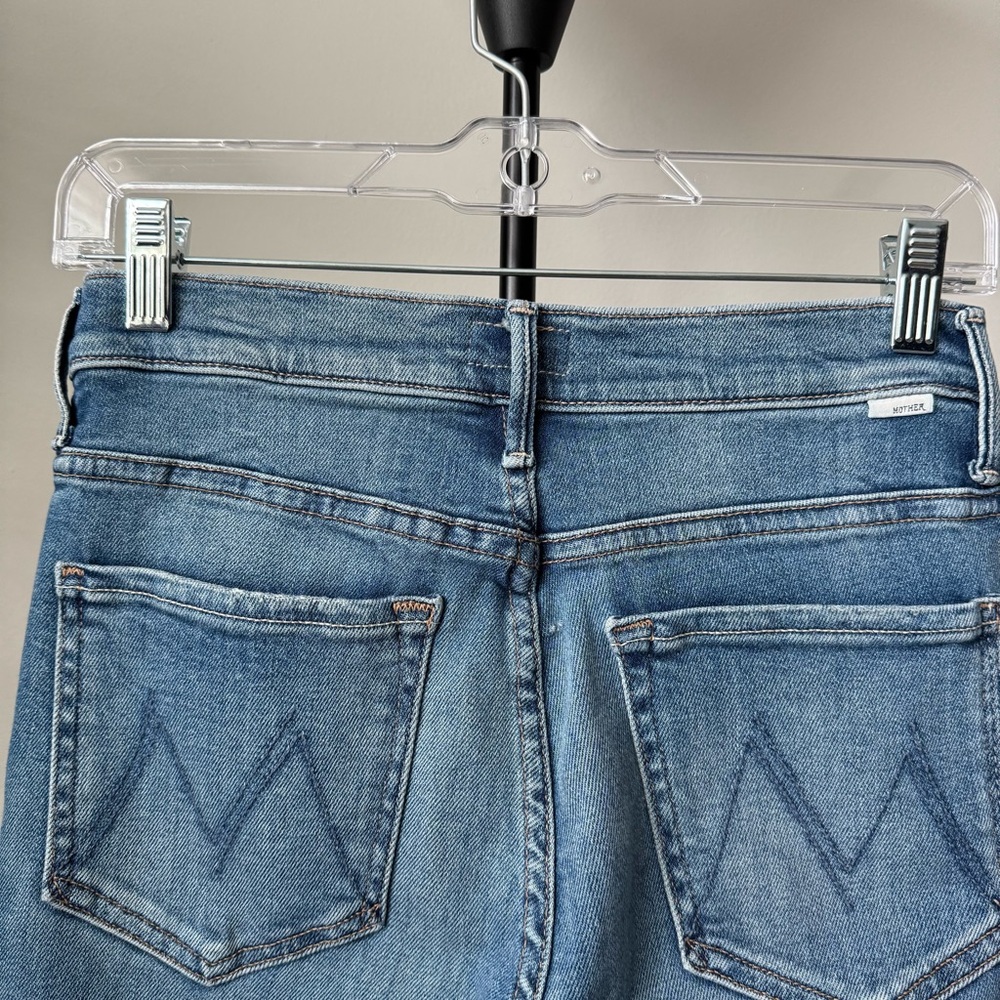 Mother The Insider Crop Step Fray Jeans 27 - Picture 6 of 8